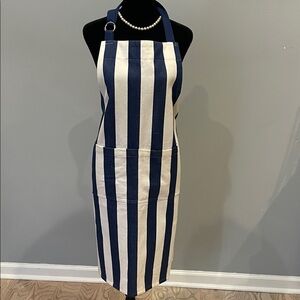 Striped Blue and White Apron Sur La Table like new